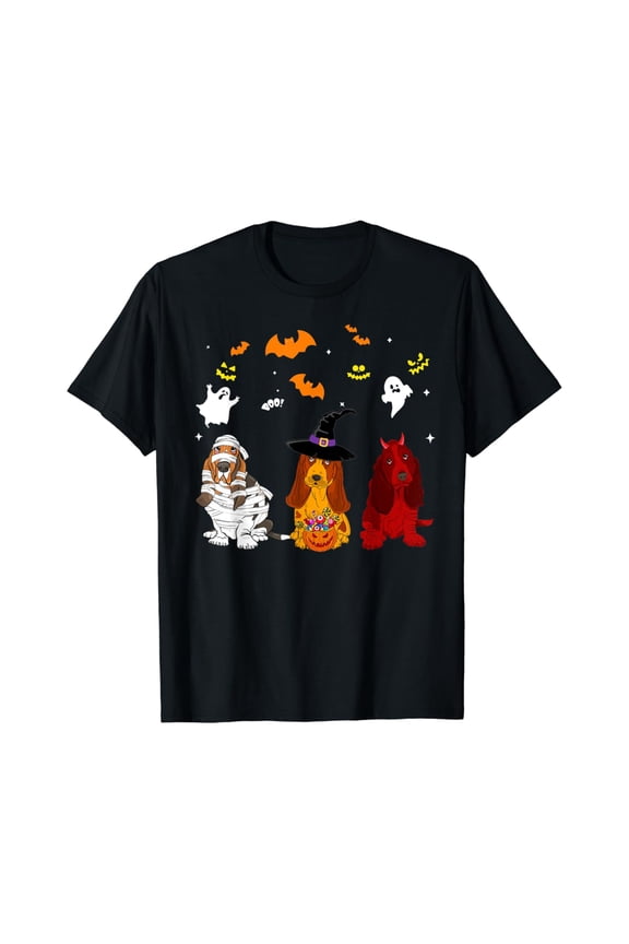 basset hound Dogs Lovers Mummy Witch Demon T-Shirt All Size S-5XL