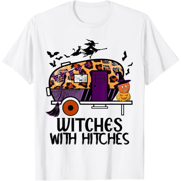 Velto d2Ab Leopard Camping RV Witches With Hitches Party T-Shirt All Size S-5XL