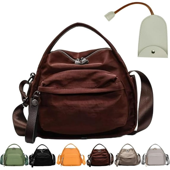 Veluna Crossbody Shoulder Bag, Crossbody Shoulder Bag, Lightweight Large Capacity Nylon Zipper Handbag