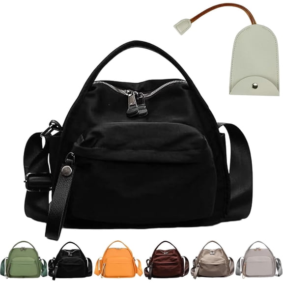 Veluna Crossbody Shoulder Bag, Crossbody Shoulder Bag, Lightweight Large Capacity Nylon Zipper Handbag