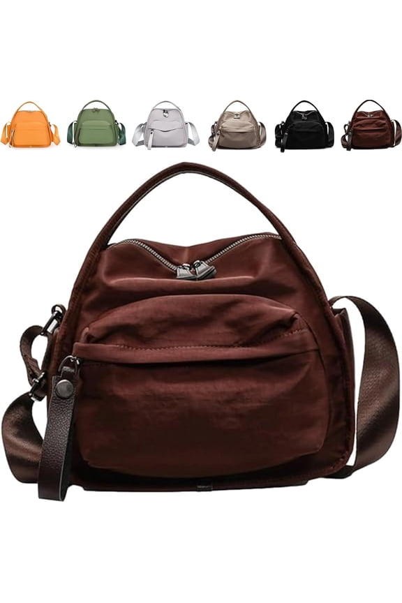 Veluna Shoulder Bag, Veluna Crossbody Shoulder Bag, Women's Lightweight Large Capacity Solid Color Zipper Purse