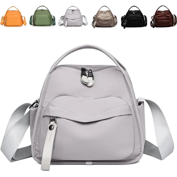 Veluna Shoulder Bag, Veluna Crossbody Shoulder Bag, Women's Lightweight Large Capacity Solid Color Zipper Purse