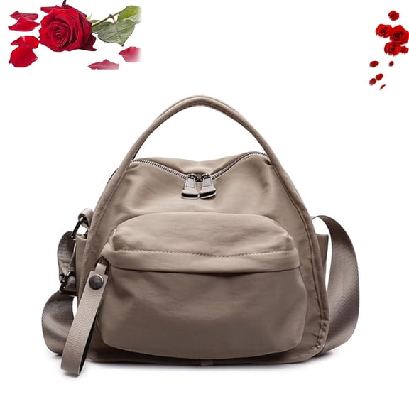 Veluna Shoulder Bag, Women Veluna Crossbody Shoulder Bag, Solid Zipper Handbag, Lightweight Large Capacity