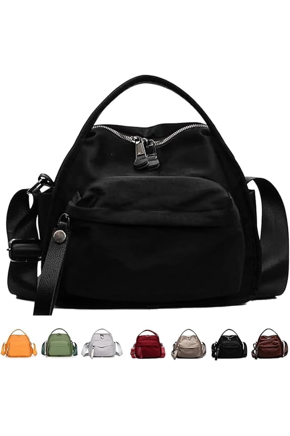 Veluna Shoulder Bag, Women's Lightweight Large Capacity Solid Color Zipper Purse