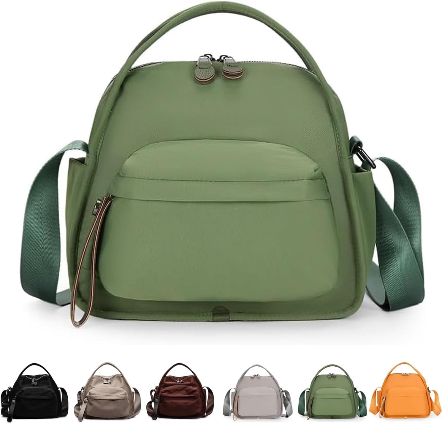 Shoulder Bag for Women, Large Capacity Water Repellent Nylon Crossbody Bag with Multiple Pockets