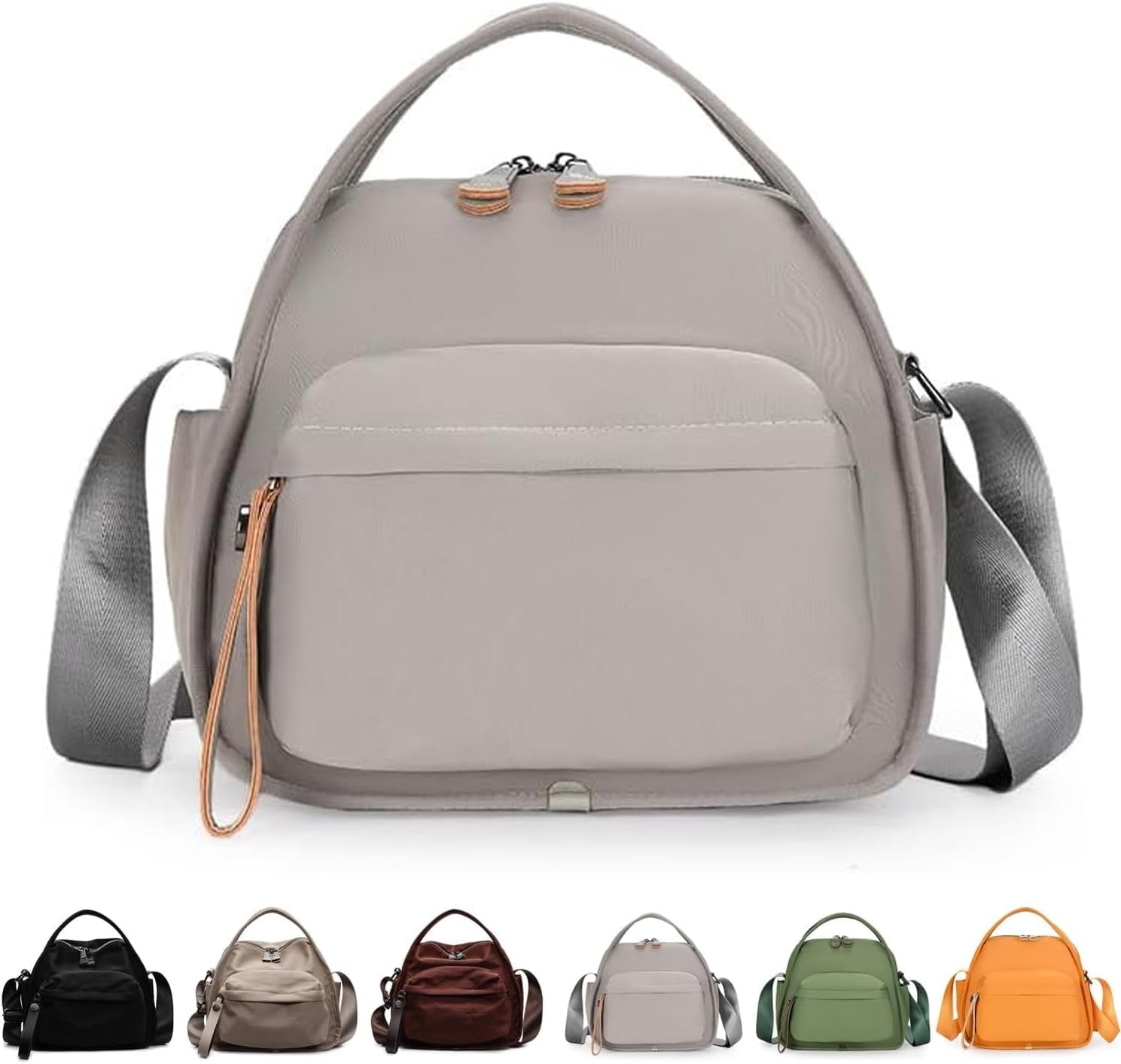 Shoulder Bag for Women, Large Capacity Water Repellent Nylon Crossbody Bag with Multiple Pockets