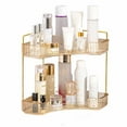 thumbnail image 1 of VeluraHome 2 Tier Bathroom Counter Organizer Countertop,Plastic Bathroom Makeup Storage ，Amber Gold，1 Pack, 1 of 6