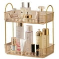 thumbnail image 1 of VeluraHome 2 Tier Makeup Organizer for Storage，Bathroom Counter Organizer Countertop Storage，Amber Gold，1 Pack, 1 of 7