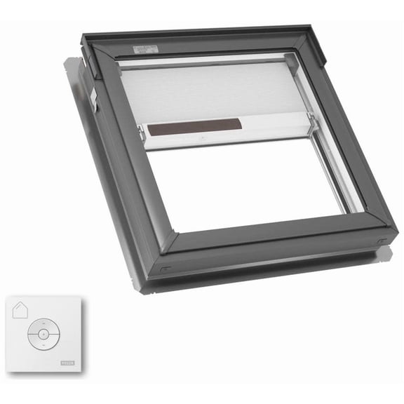 Velux Fs D26 2004S Fs Fixed Deck Mount Skylight - Gray Frame / Clear Glass