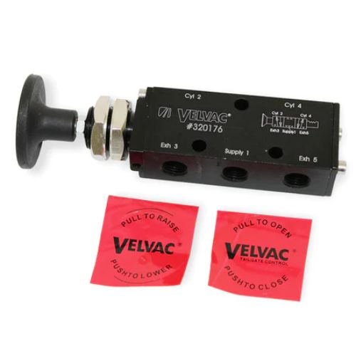 Velvac 320176 Push Pull Air Valve 3 Position, Holding Type Valve