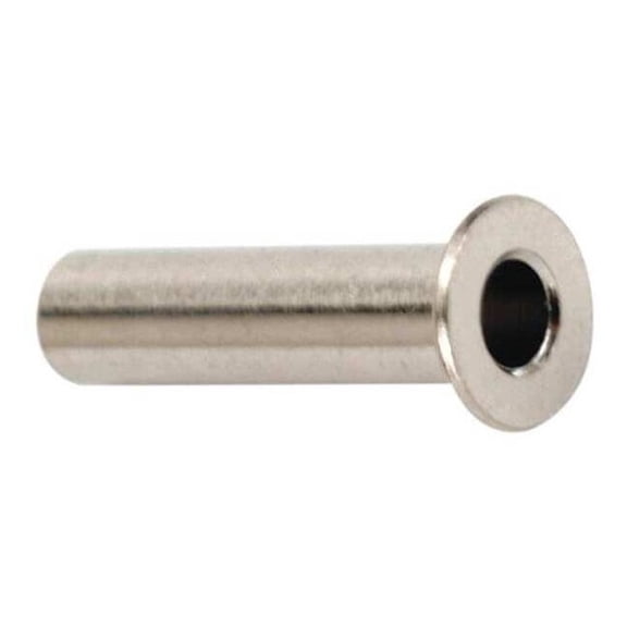 Velvac Tube Insert, 3/16 in, Brass, PK50 010085