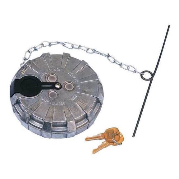Velvac Aluminum Fuel Cap, Female, Vented, 3 In 600183-1