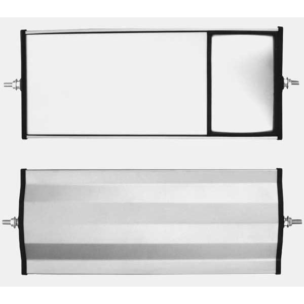 Rectangular Aluminum Silvered Glass Traffic Mirror with Mounting Hardware