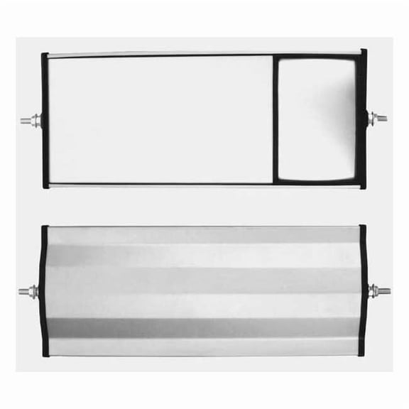 Velvac - 705107 - 6.5X16 Aluminum Split Glass Mirror.
