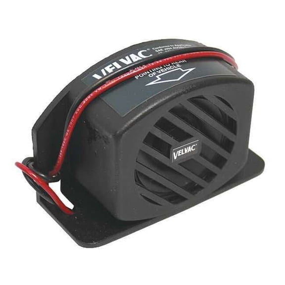 Velvac Back up Alarm,107dB,Black,2-7/16 In H 697107