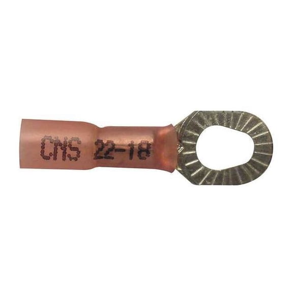 Velvac Ring Terminal,Red,22 AWG,18 AWG,PK10 3111M