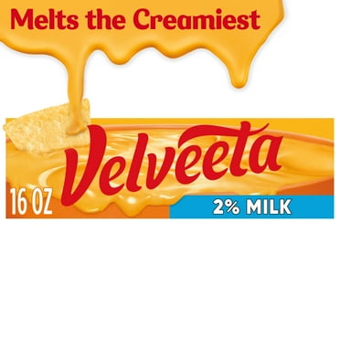 Velveeta 2% Milk Reduced Fat Melting Cheese Dip & Sauce with 25% Less Fat, 16 oz Block
