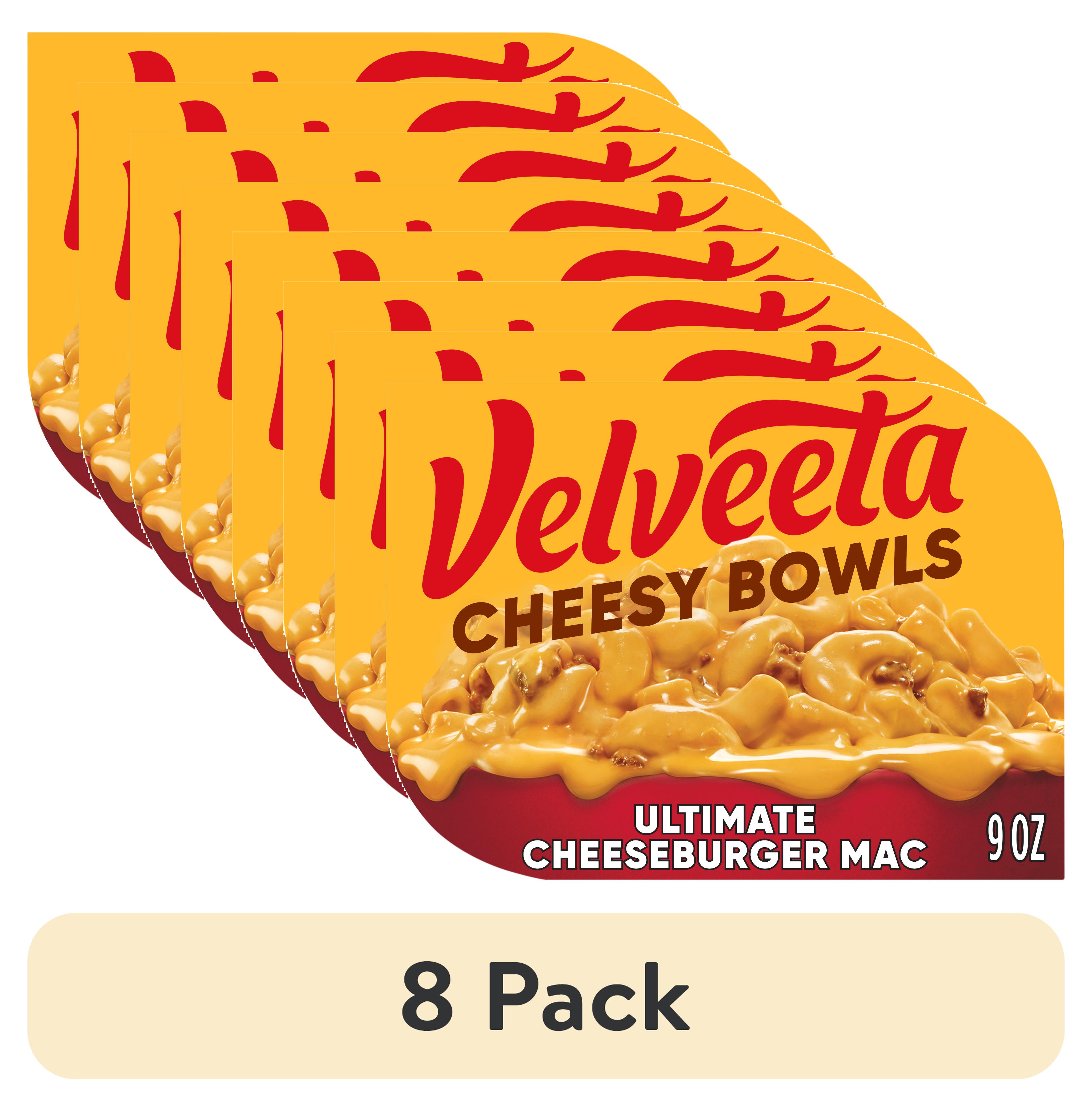 (8 pack) Velveeta Cheesy Bowls Ultimate Cheeseburger Mac Microwave Meal