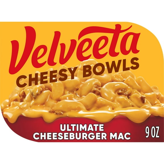 Velveeta Cheesy Bowls Ultimate Cheeseburger Mac Microwave Meal, 9 oz Tray