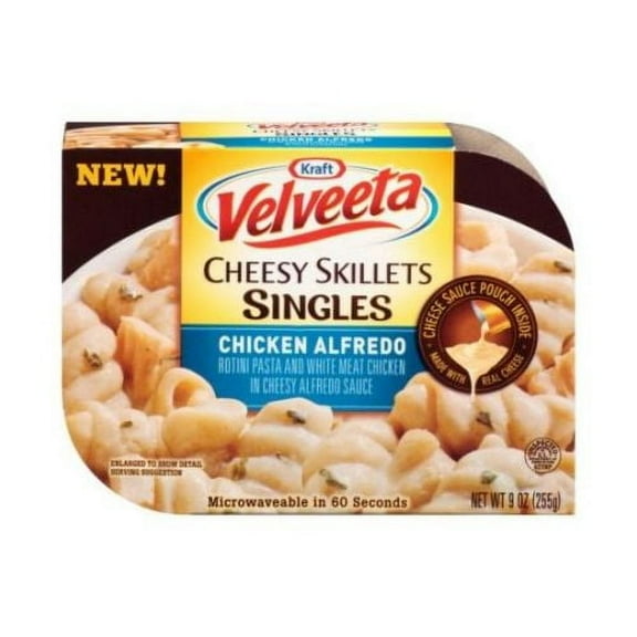 Velveeta Chicken Alfredo Cheesy Skillet Singles, 9 Ounce -- 6 per case.