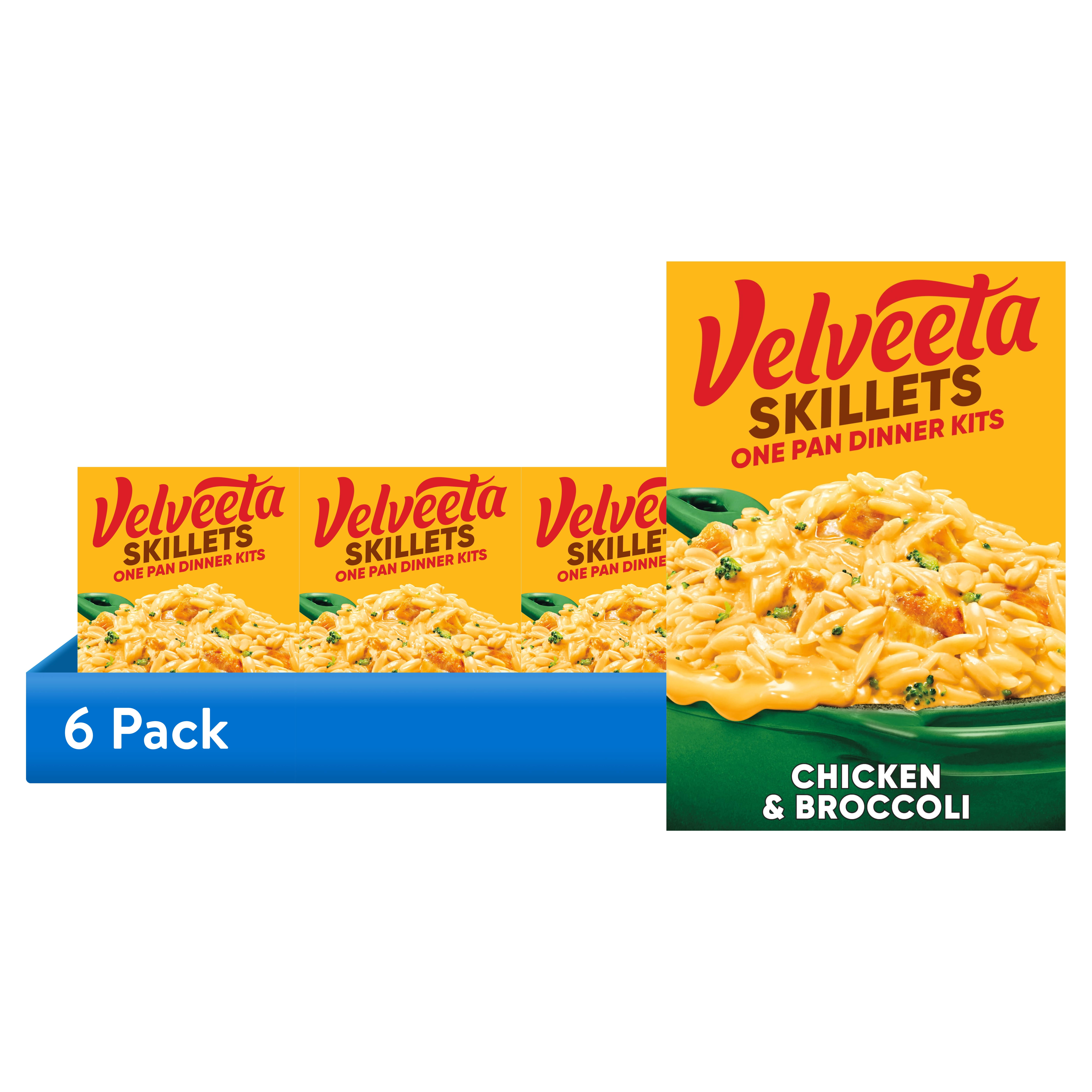 6 pack) Velveeta Skillets Chicken Pasta Dinner Kit with Broccoli