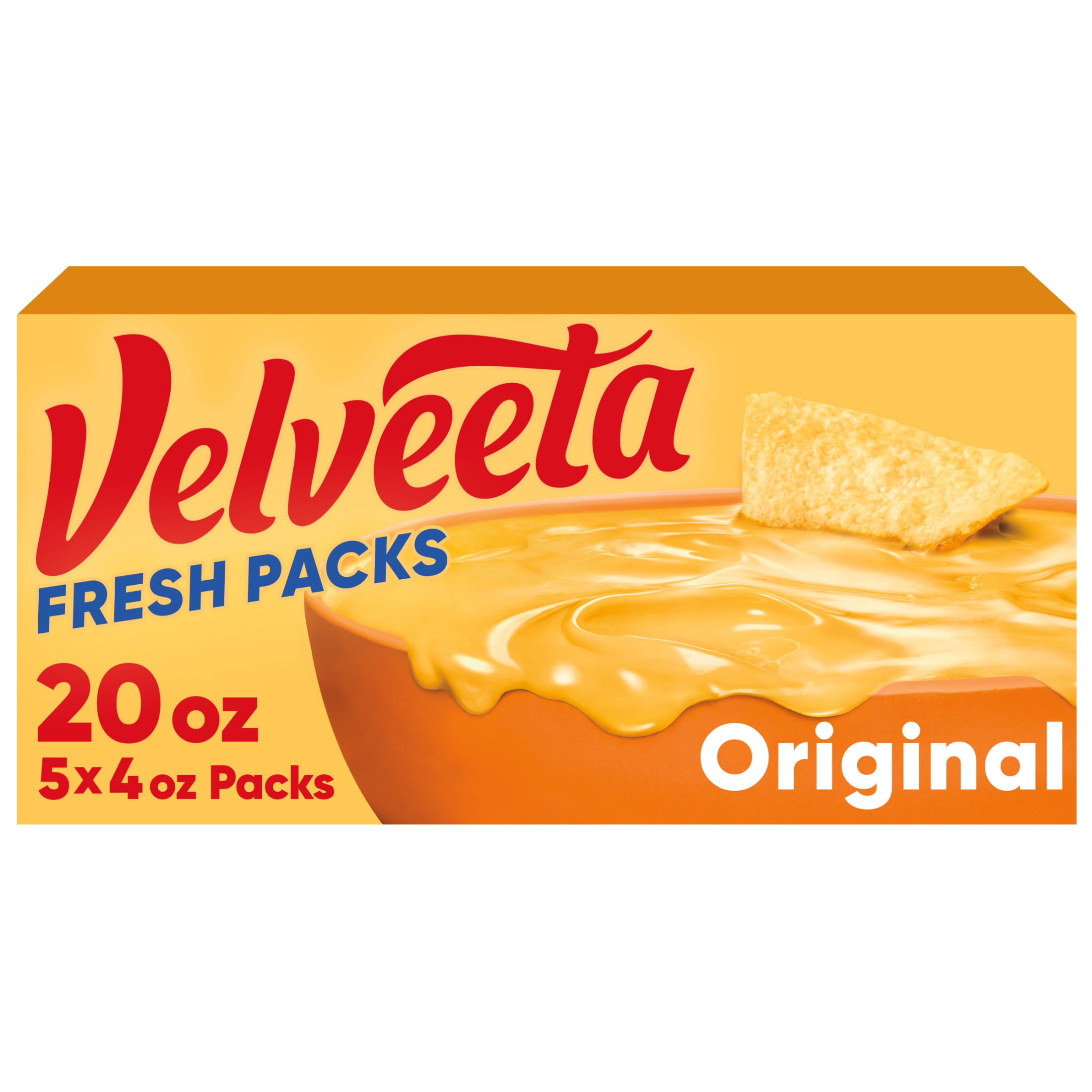 Velveeta Fresh Packs Original Pasteurized Recipe Cheese Product Blocks, 5 Count Pack