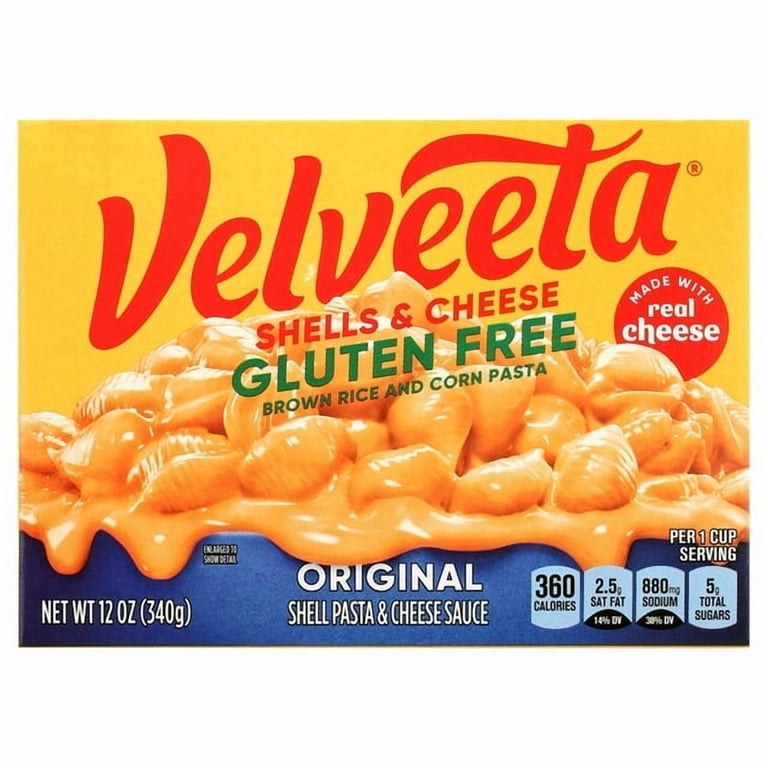 Velveeta Gluten Free Shells & Cheese, 12 oz Box -Pack of 2
