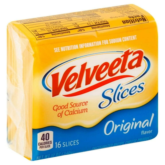 Velveeta Individually Wrapped Sliced Cheese, 12 Ounce -- 12 per case