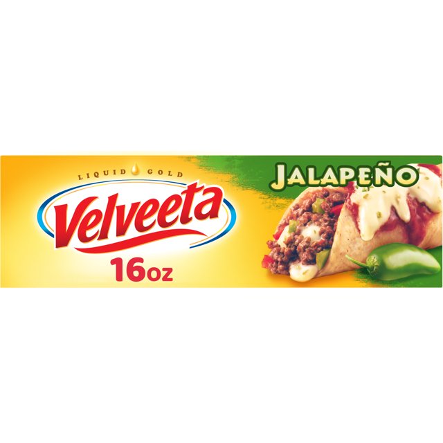Velveeta Jalapeno Melting Cheese with Jalapeno Peppers, 16 oz Block