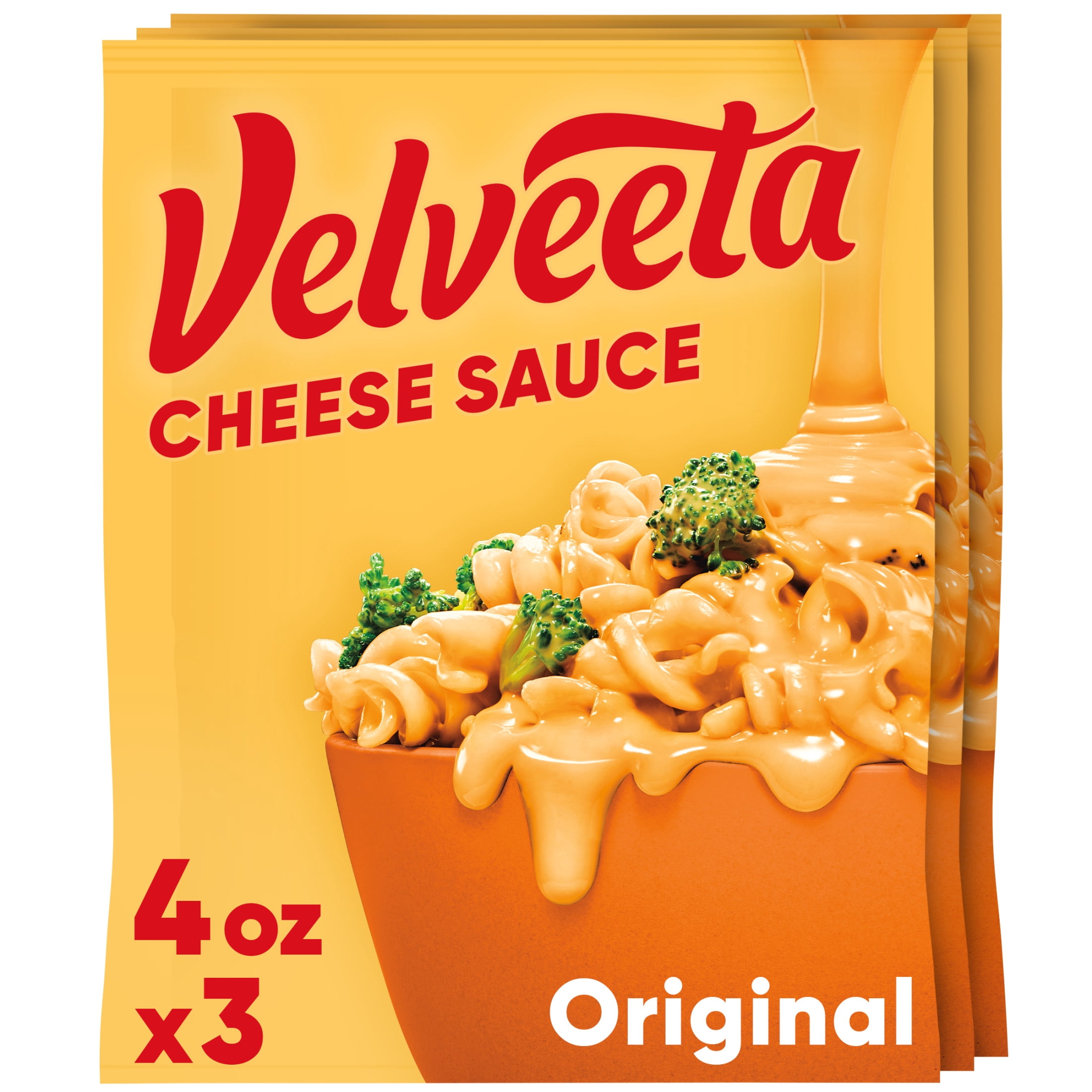 Velveeta, Cheese Sauce Pouches, 3 Count, 4 oz Each - Walmart.com