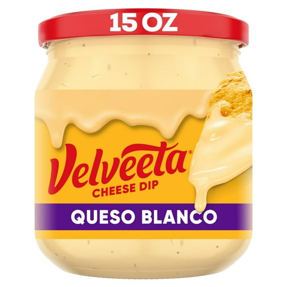 Velveeta Queso Blanco Dip  15 oz, Pack of 1, Creamy Queso Dip, Perfect for Snacks, Party Dip, Velveeta Cheese, Spicy Dip, Game Day Snack, Easy Appetizer