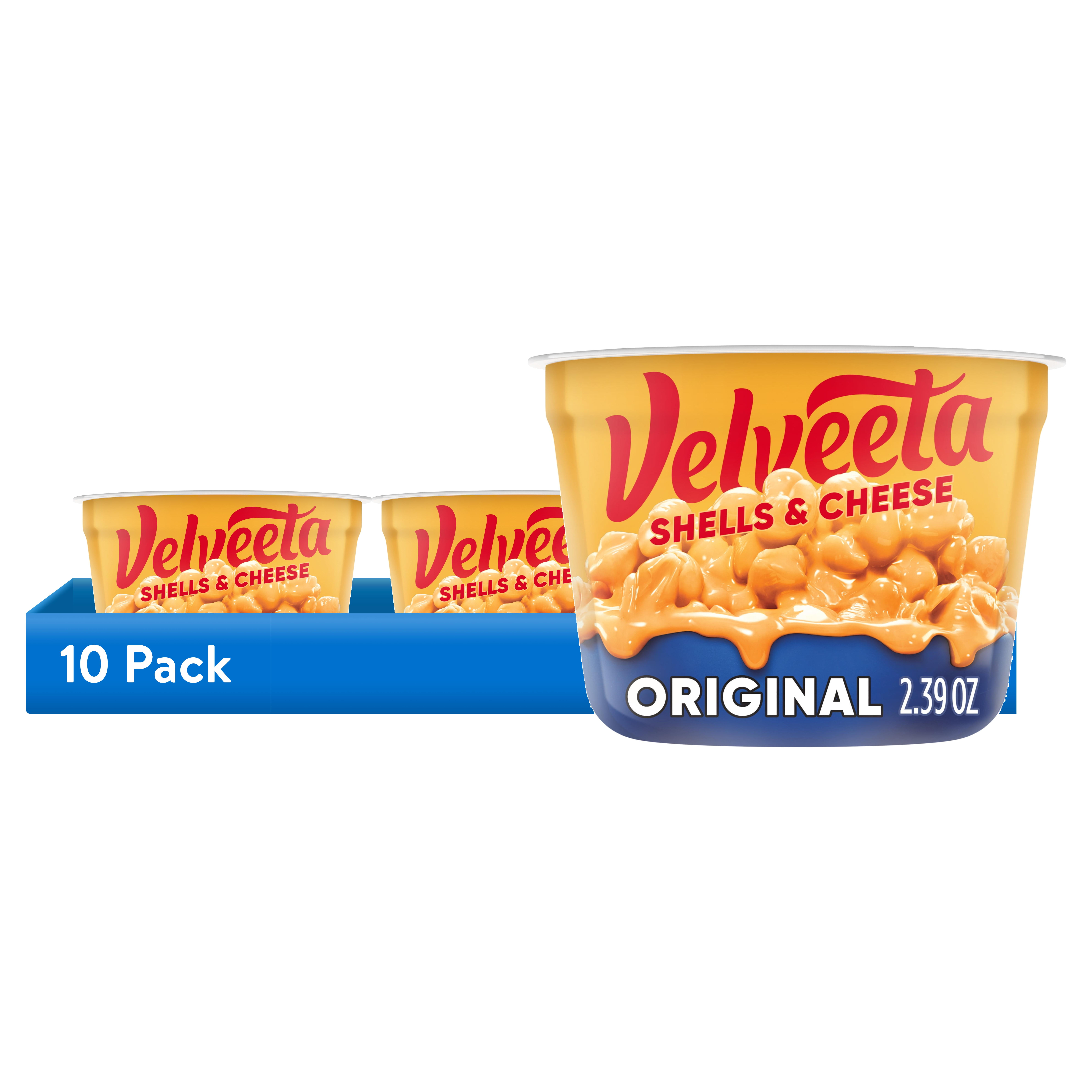 (10 pack) Velveeta Shells and Cheese Macaroni and Cheese Cups Easy Microwavable Dinner, 2.39 oz Cup