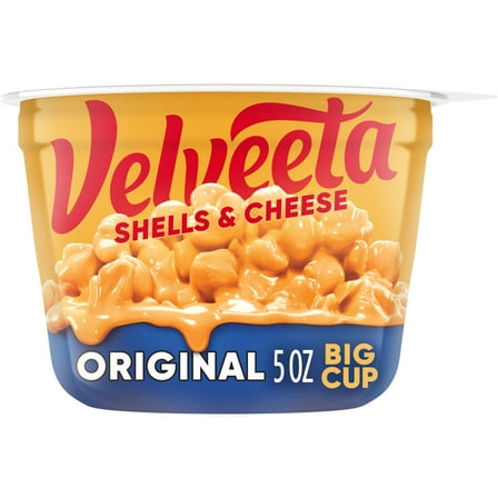 Velveeta Shells and Cheese Mac and Cheese, 1 Big Cup, for Easy Dinner or Dinner Sides, Original Flavor, 5 oz