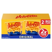 Velveeta Microwaveable Shell Pasta & Cheese Sauce, 2 Ct Pack, 5 oz Cups, Shelf-Stable, Shelf-Stable
