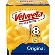 Velveeta Shells & Cheese Original Shell Pasta & Cheese Sauce Meal, 8 ct Pack, 12 oz Boxes