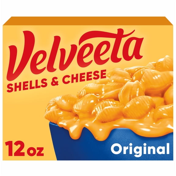 Velveeta Shells and Cheese Mac and Cheese, 1 Box, for Easy Dinner or Dinner Sides, Original Flavor, Made with Real Cheese, 12 oz