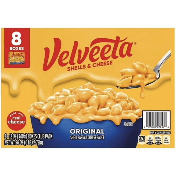 Velveeta Shells and Cheese Original Mac and Cheese Meal 12 oz., 8 ct.