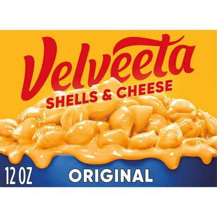 Velveeta Shells and Cheese Mac and Cheese, 1 Box, for Easy Dinner or Dinner Sides, Original Flavor, Made with Real Cheese, 12 oz