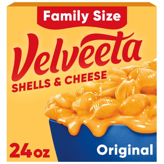 Velveeta Shells and Cheese Mac and Cheese, 1 Value Size Box, for Easy Dinner or Dinner Sides, Original Flavor, Made with Real Cheese, 24 oz