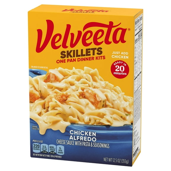 Velveeta Skillets Chicken Alfredo One Pan Dinner Kit, 12.5 oz Box
