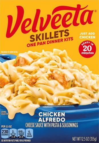 Velveeta Skillets Chicken Alfredo One Pan Dinner Kit, 12.5 oz Box