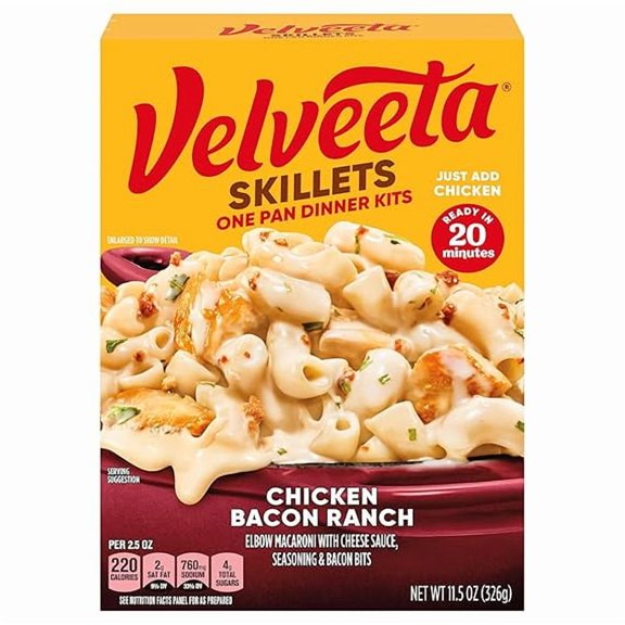 Velveeta Skillets Chicken Bacon Ranch One Pan Dinner Kit, 11.5 oz Box