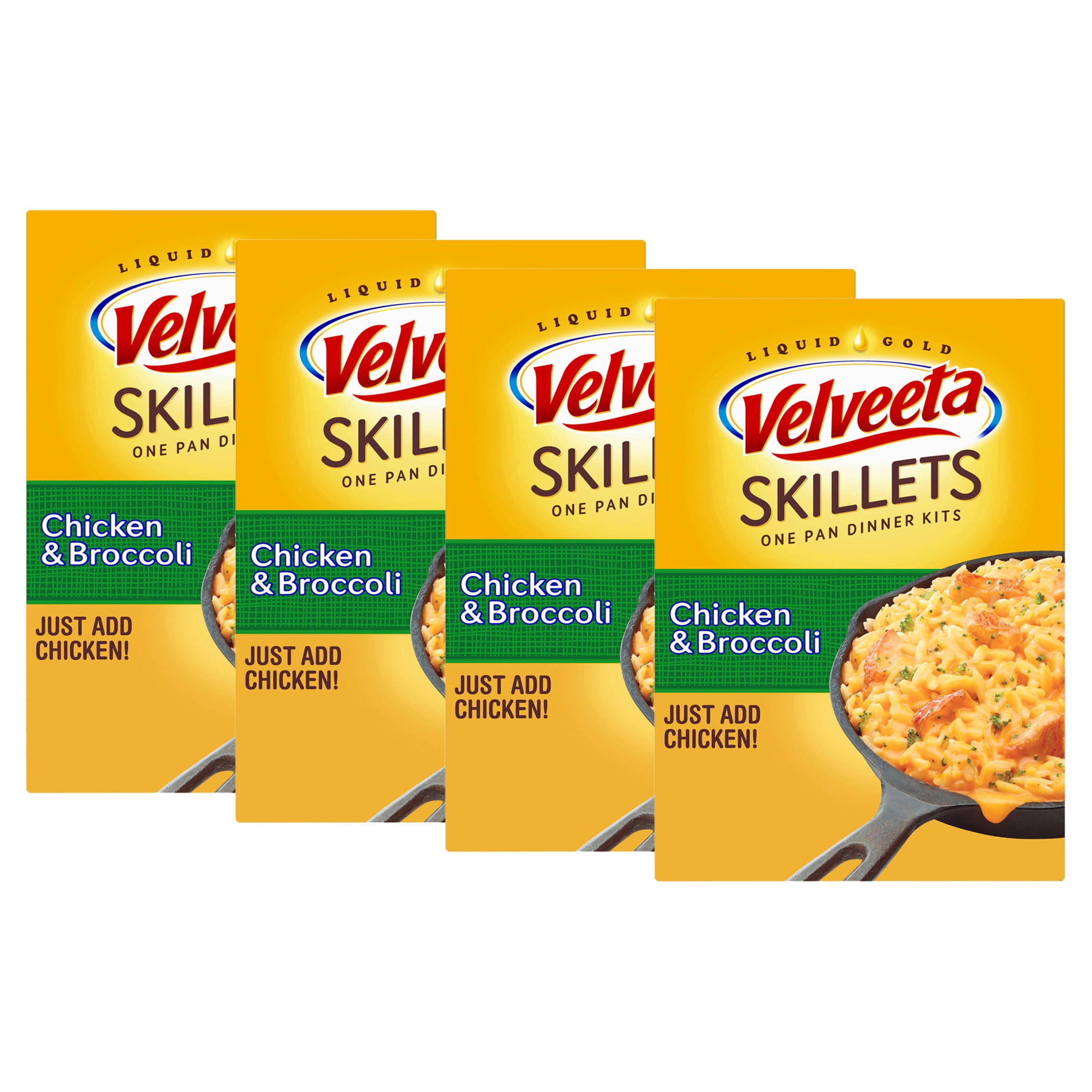 (4 pack) Velveeta Skillets Chicken Pasta Dinner Kit with Broccoli