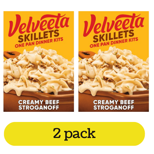 Velveeta Skillets Creamy Beef Stroganoff Pasta Dinner Kit, 11.6 oz Box (2 Pack)