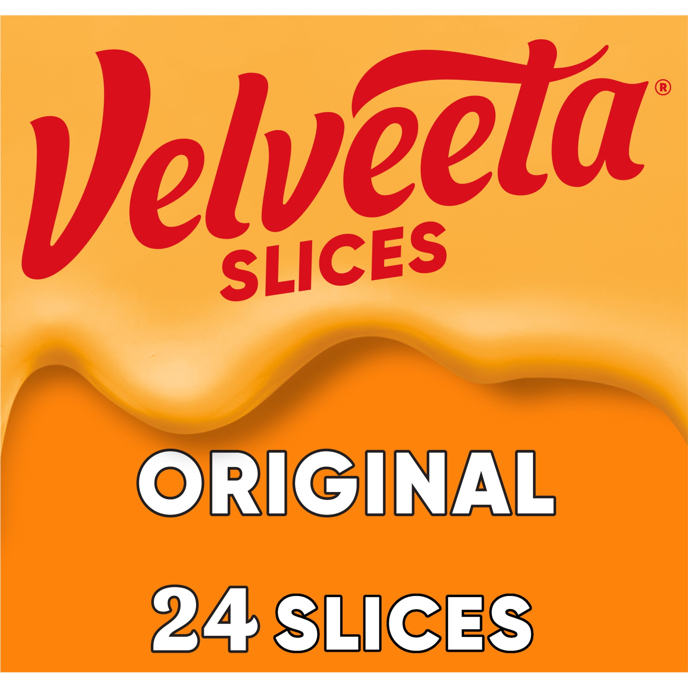 Velveeta Slices Original Cheese, 24 Count (Refrigerated)
