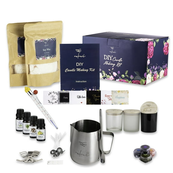 Velver Candle Making Kit Soy Wax Scented Candle DIY Candle Making Kit - Shuttle Art and Crafts Candle Kit for Adults