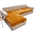 thumbnail image 1 of Velvet 1 2 3 Cushion Couch Cushion Cover for L-Shaped Sofa Chaise Longue Sofa Slipcover, Stretch Sofa Cover Non-slip Soft Furniture Protector -Orange-Chair, 1 of 6