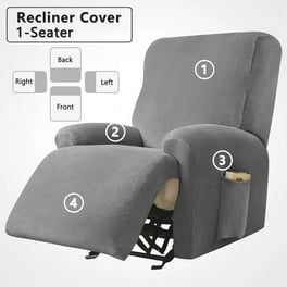 Subrtex Stretchable Recliner Slipcover with Pockets Ivory 24 32 Back Width 29 36.5 Height Walmart