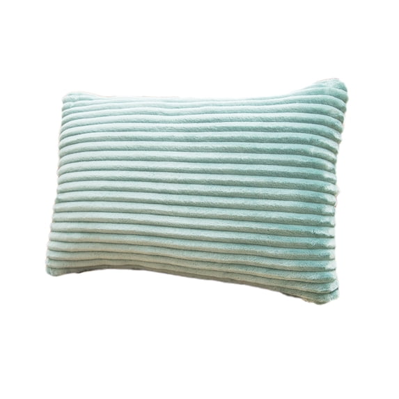 Velvet 15x24 Inch Lumbar Soft Throw Pillow Cover Boho Farmhouse Decorative Corduroy Striped Both Sides Solid Rectangular Cushion Case for Couch Bedroom Sofa Home