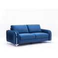 thumbnail image 1 of Velvet 2-Seat Sofa, Blue Hue, 3D Armrest Effect - Great for Home Comfort, 1 of 1